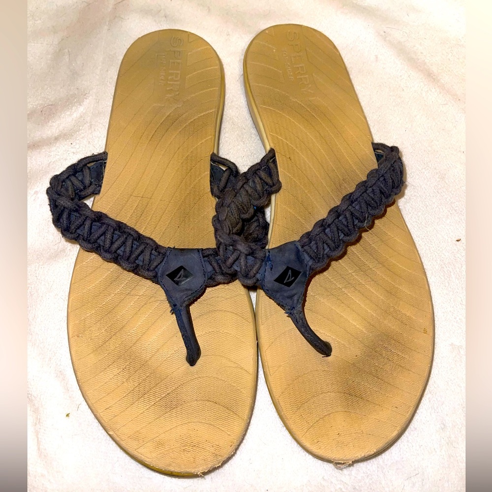 Size 9 Blue Sperry Flip Flops